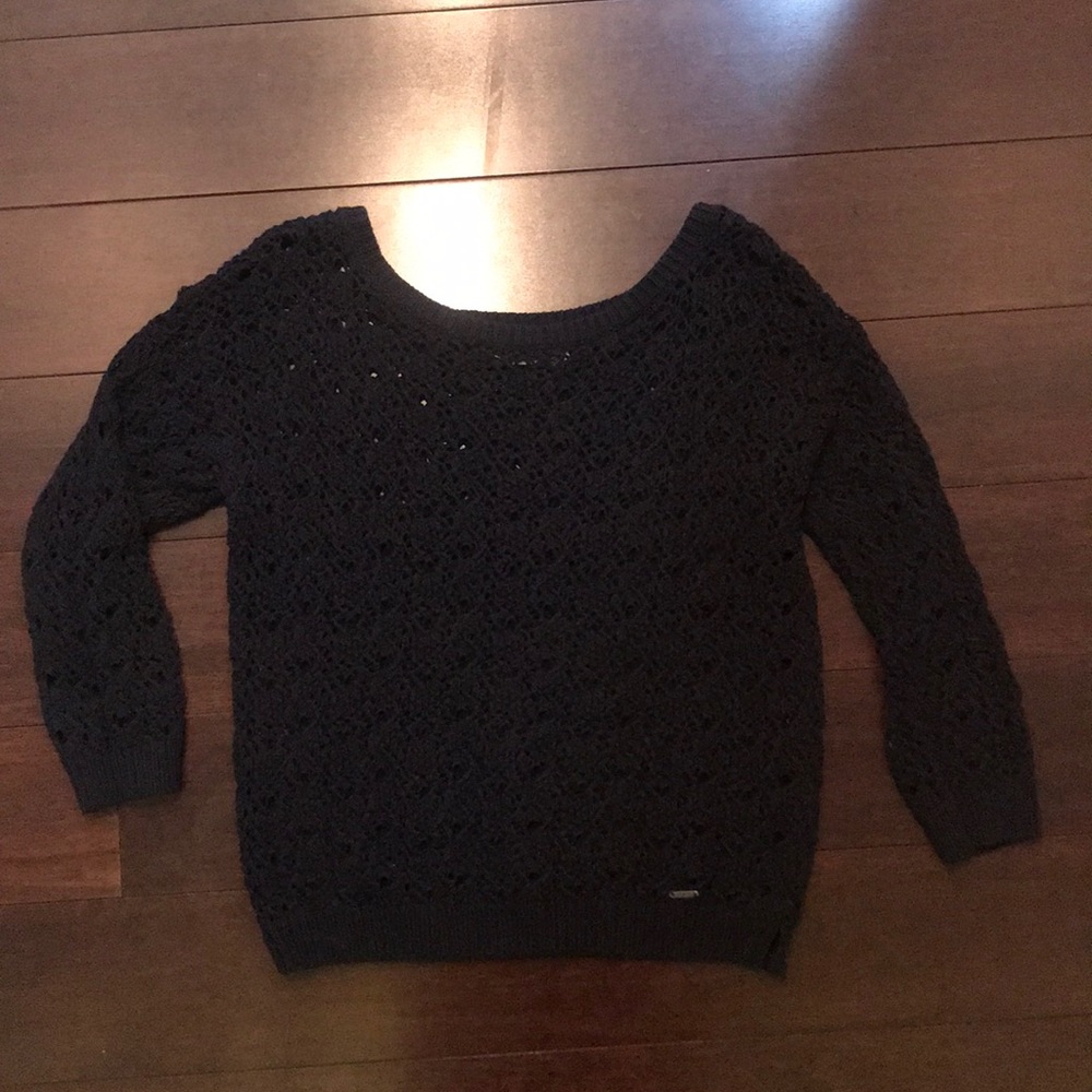 Navy Blue Knit Sweater - Abercrombie & Fitch